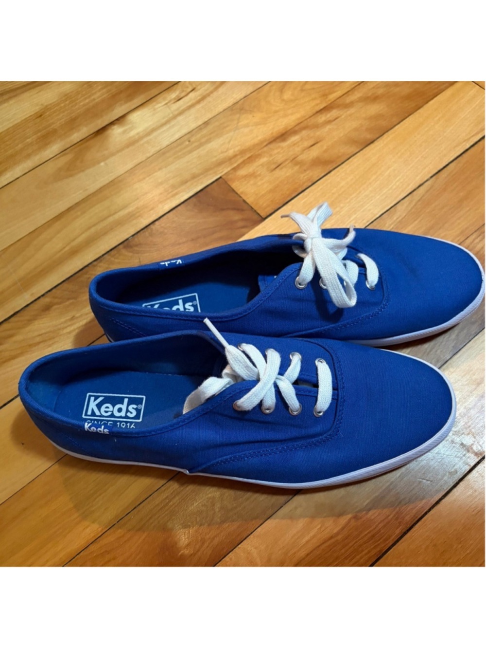 KEDS Champion Canvas Sneakers Blue Lace Up - Size 8 ✨ Brand New - Picture 3 of 7